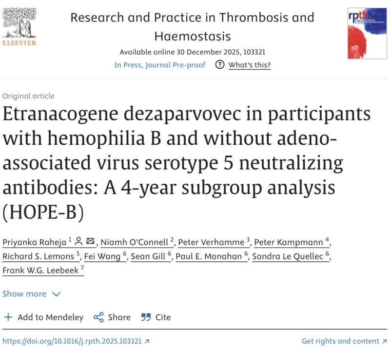 Wolfgang Miesbach: Excellent 4-Year Data of Etranacogene Dezaparvovec in Haemophilia B