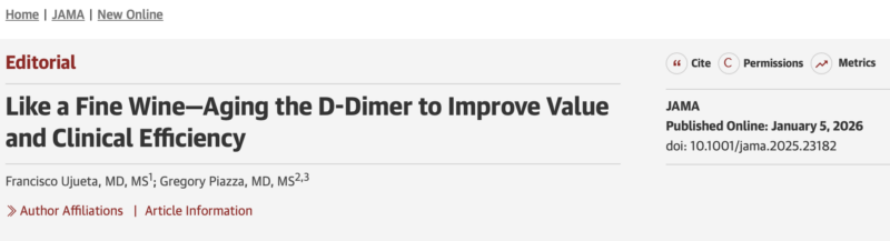 Gregory Piazza on The Role of D-Dimer in VTE Evaluation