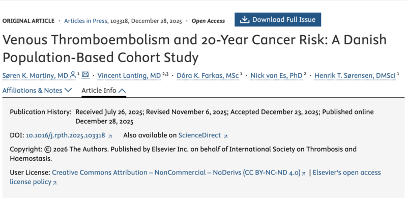 Wolfgang Miesbach on VTE and Cancer: A 20-Year Signal That Can't Be Ignored