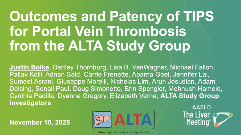 Mehnush Hameie on Patency of TIPS for Portal Vein Thrombosis