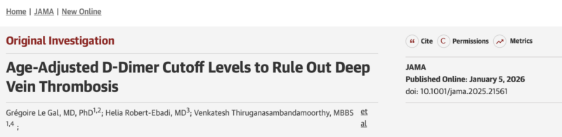 Benjamin Vipler on D-dimer Cutoff Safely Ruling Out DVT