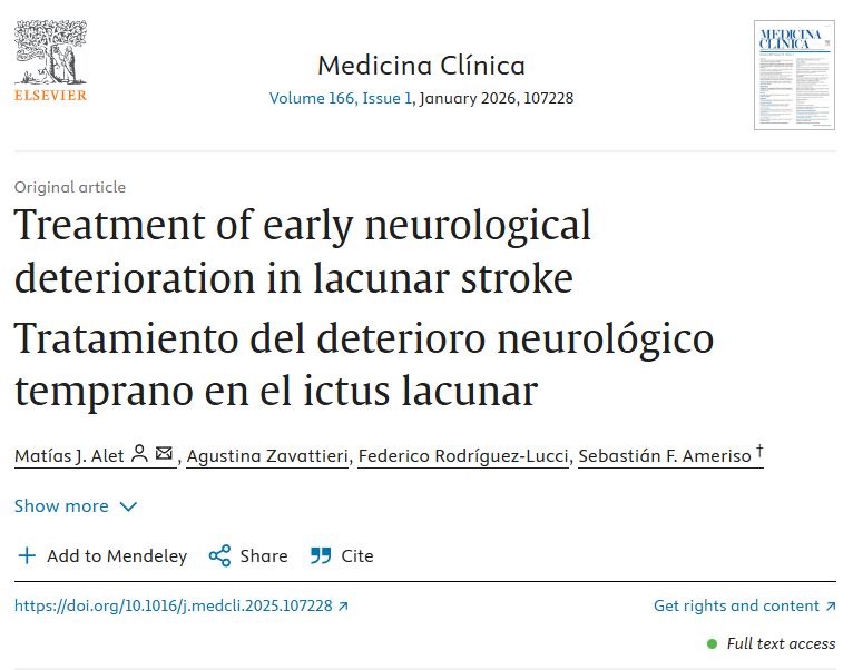 Matías J Alet on Treating Early Neurological Deterioration in Lacunar Stroke 