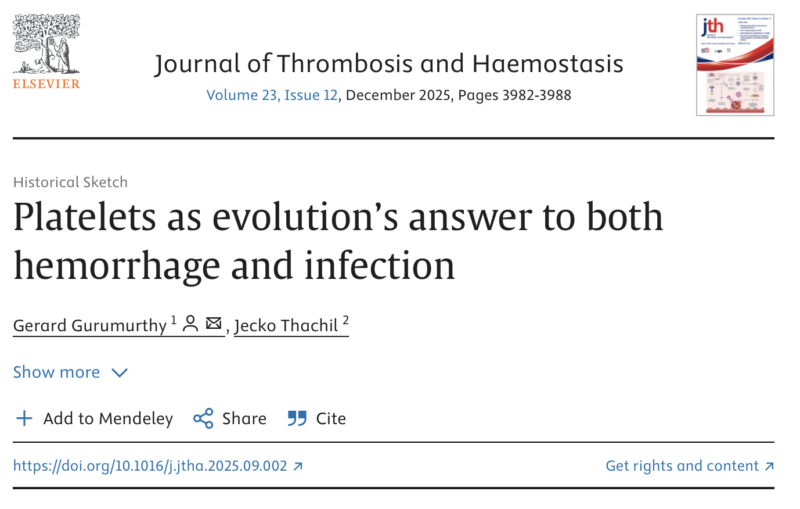 Jecko Thachil on Platelets as Evolution’s Answer to Both Hemorrhage and Infection