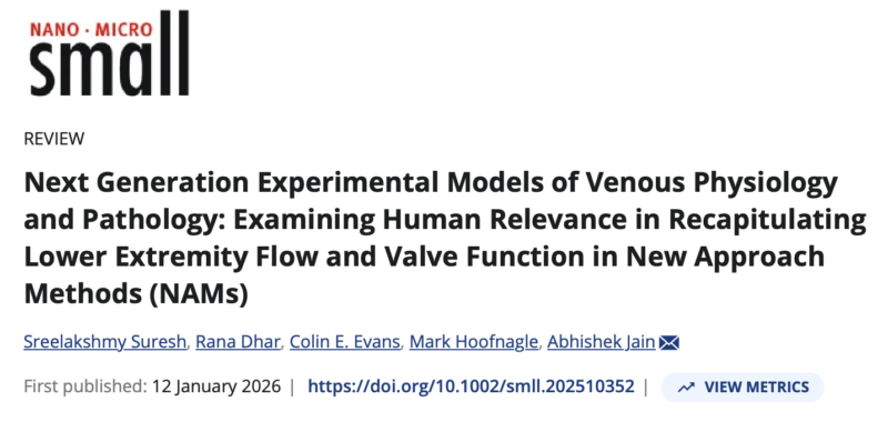 Abhishek Jain on Next Generation Experimental Models of Venous Physiology and Pathology 1 Abhishek Jain on Next Generation Experimental Models of Venous Physiology and Pathology