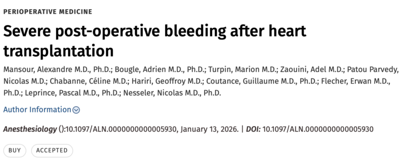 Nicolas Nesseler on How Common and Serious is Post-Op Bleeding After Heart Transplantation