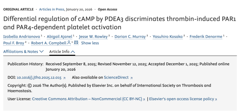 Robert Campbell Congratulates Izabella Andrianova for Her Recent Publication in JTH