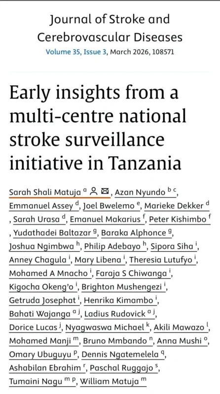 Sarah Matuja on Tanzania Stroke Project