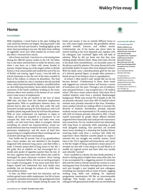 Michael Makris: The Wakley Prize Essay Published in Today's Lancet is an Excellent Read