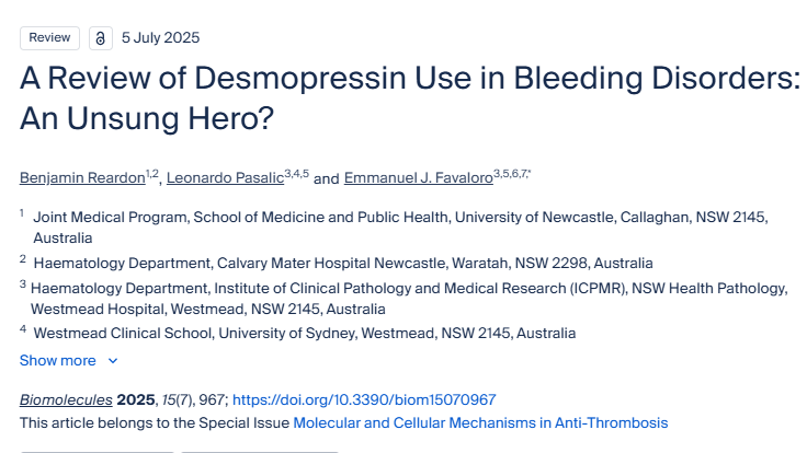 Desmopressin in Bleeding Disorders: 5,000 Views in 6 Months - Why This Topic Matters