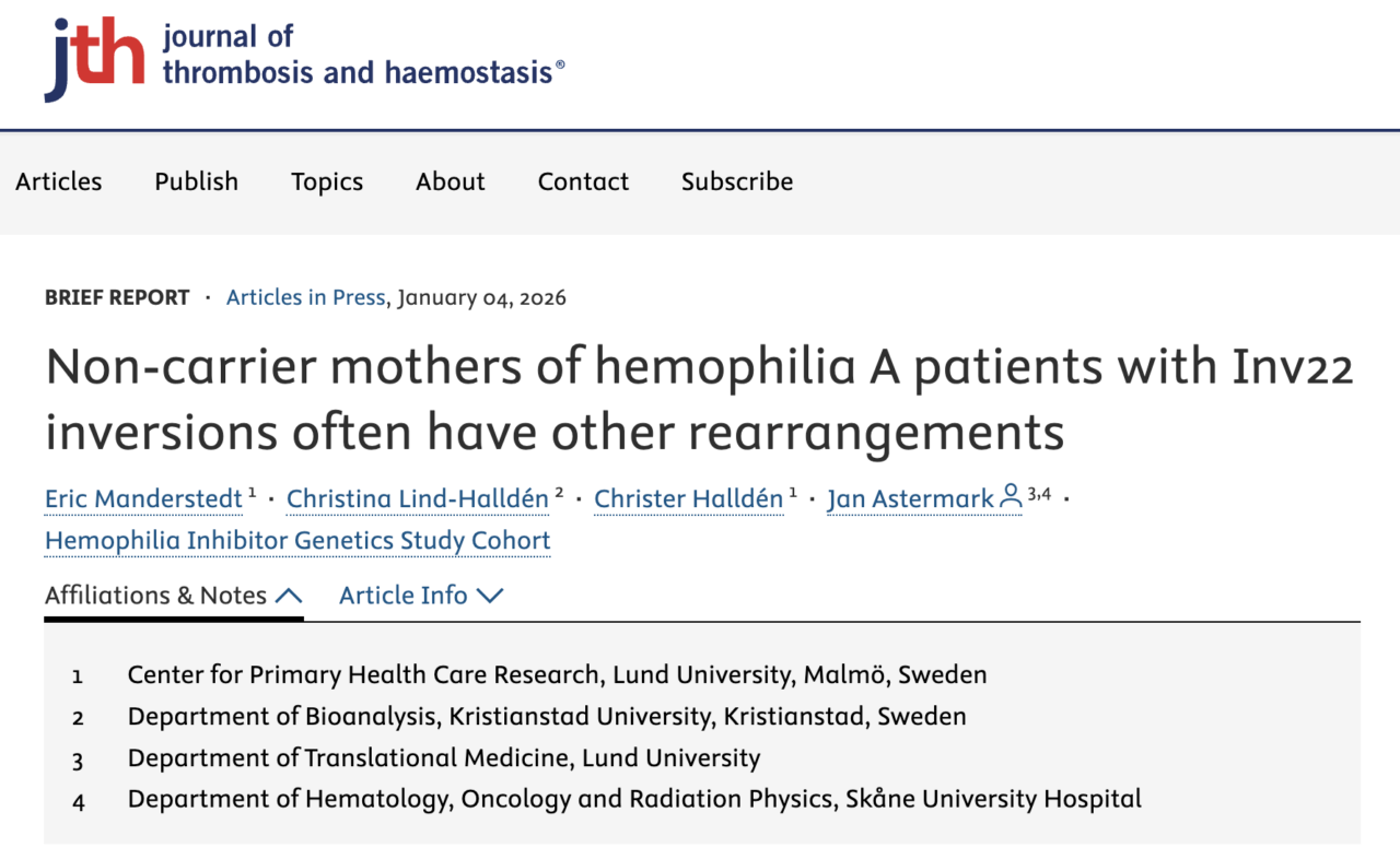 Flora Peyvandi Shares Research: Non-Carrier Mothers of Hemophilia A Patients Often Have Other Gene Rearrangements