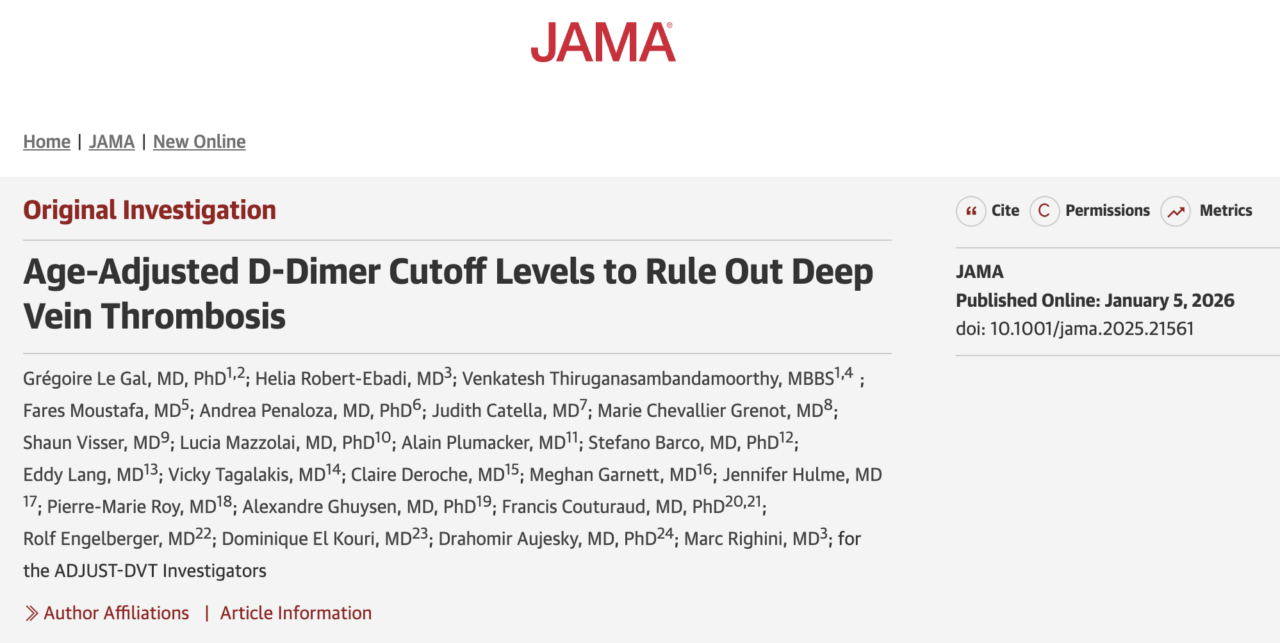 Grégoire Le Gal: Using an Age-Adjusted D-Dimer Cutoff Safely Excluded DVT 1 Grégoire Le Gal: Using an Age-Adjusted D-Dimer Cutoff Safely Excluded DVT