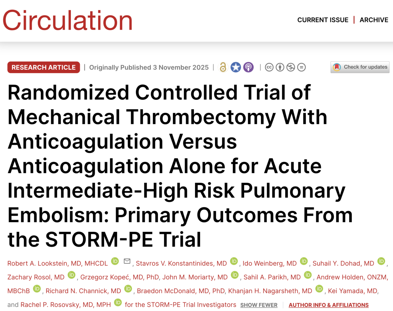 Jara Garcia Ugaldebere Shares STORM-PE Results: Thrombectomy Plus Anticoagulation for Acute High-Risk PE 1 Jara Garcia Ugaldebere Shares STORM-PE Results: Thrombectomy Plus Anticoagulation for Acute High-Risk PE