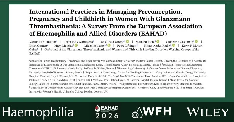 Roseline d’Oiron on The Challenges of Pregnancy and Childbirth in Glanzmann Thrombasthenia at EAHAD 2026
