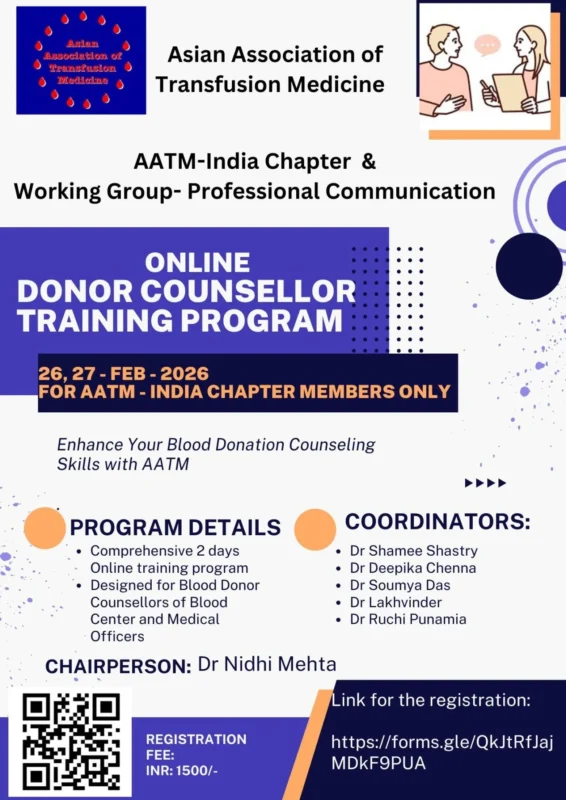 Shamee Shastry: Donor Counsellor Training Program for Safe Blood Systems