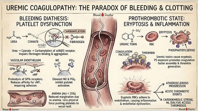 Uremic coagulopathy: The paradox of bleeding and clothing