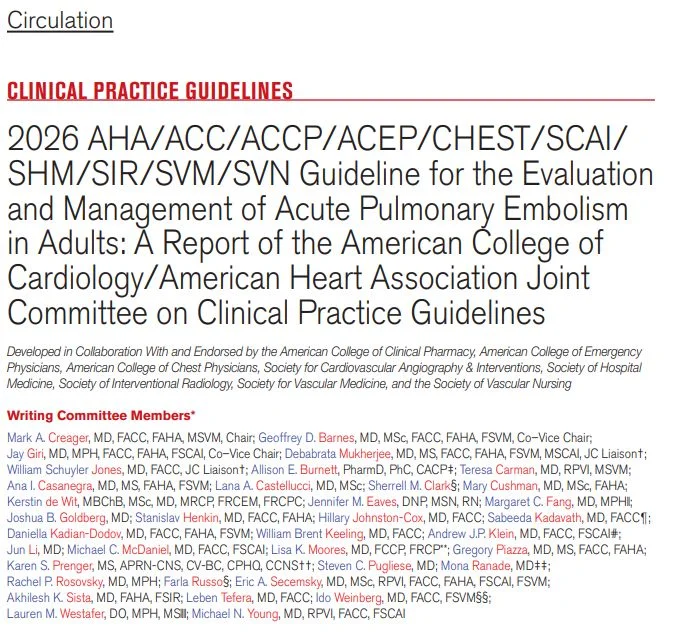 Heghine Khachatryan: More Granular Risk Stratification Framework for PE from The New 2026 AHA/ACC Guideline