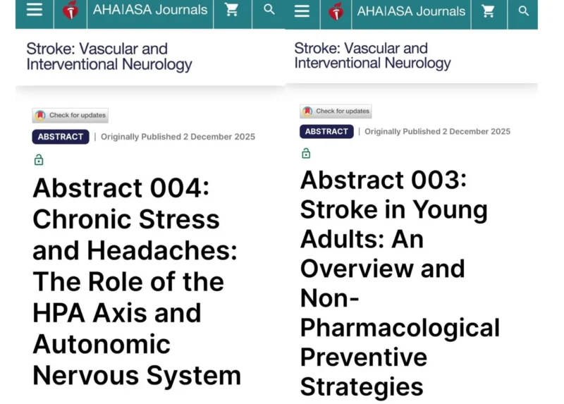 Aleksandar Sič: Happy to Have 2 Abstracts Published in Stroke