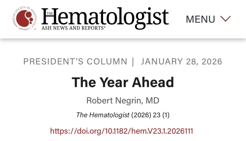 Robert Negrin Shares His Outlook for the Year Ahead as ASH President