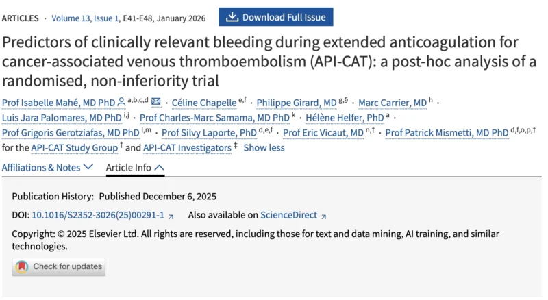 Bartosz Hudzik: Extended Anticoagulation in Cancer-Associated VTE - Who Is at Higher Bleeding Risk?
