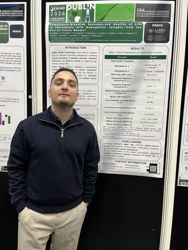 Nikolaos Kotsiou: Honored to Represent the Hemophilia Center of Northern Greece at EAHAD 2026