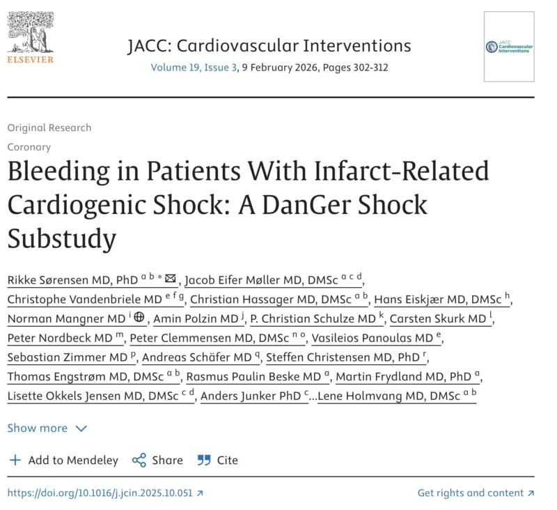 Christian Schulze: Insights from DANGERSHOCK on Bleeding in IMPELLA Patients