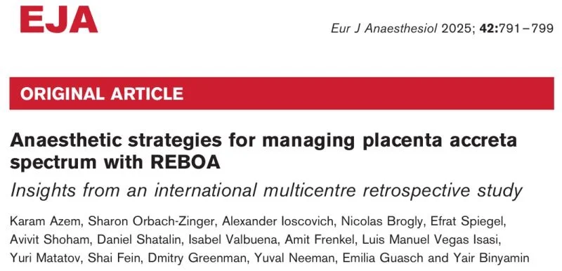 Haykaz Muradyan: The Use of REBOA in Obstetric Haemorrhage 1 Haykaz Muradyan: The Use of REBOA in Obstetric Haemorrhage
