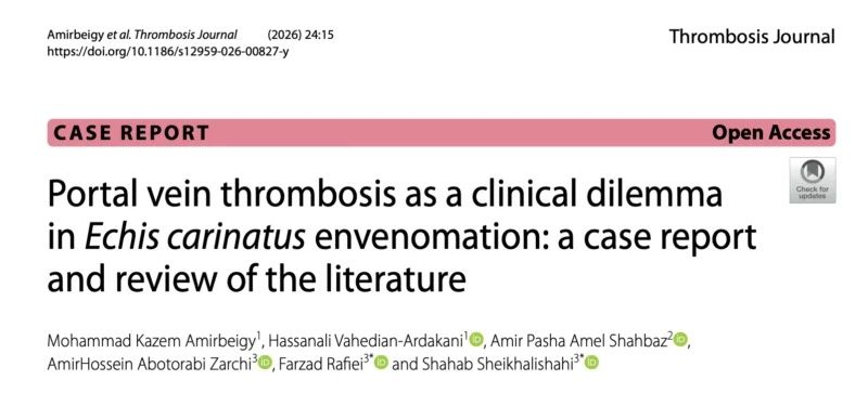 Farzad Rafiei: How a Snakebite Complication Evolves Into Portal Vein Thrombosis in Months