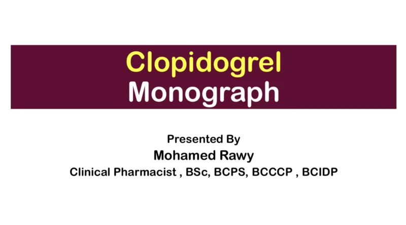 Mohamed Rawy: Clinical Pearls of Clopidogrel