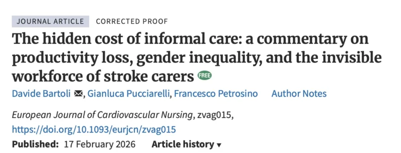 Davide Bartoli: The Hidden Cost of Informal Caregiving After Stroke