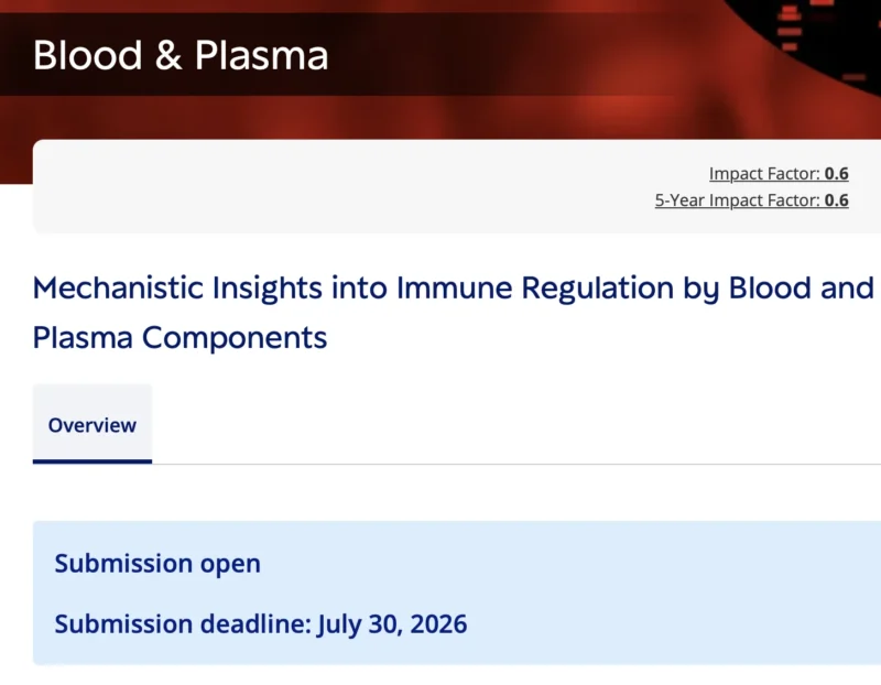 Amy Goundry: Which Are The Next Major Advances in Blood and Plasma-Driven Immune Regulation? 1 Amy Goundry: Which Are The Next Major Advances in Blood and Plasma-Driven Immune Regulation?