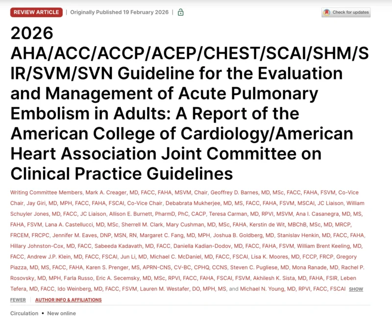 Bartosz Hudzik: Clarifying Pulmonary Embolism Care with the New AHA/ACC Guideline 1 Bartosz Hudzik: Clarifying Pulmonary Embolism Care with the New AHA/ACC Guideline