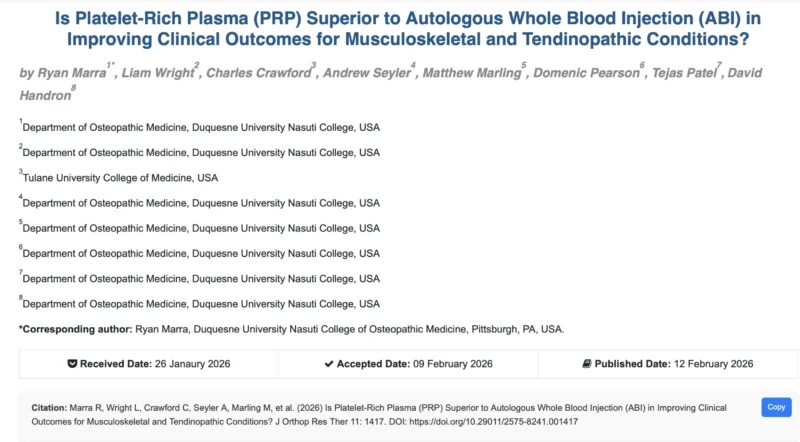 Ryan Williams: Excellent Highlights on The Heterogeneity of PRP Preparation 1 Ryan Williams: Excellent Highlights on The Heterogeneity of PRP Preparation