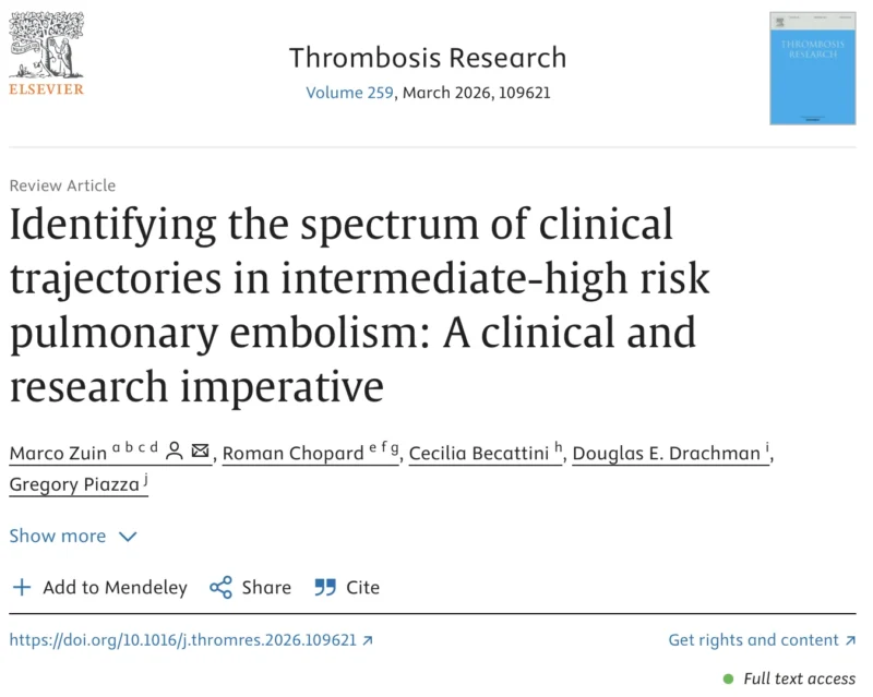 Gregory Piazza: Importance of Recognizing PE As A Wide Spectrum of Presentations and Greater Range of Adverse Outcomes