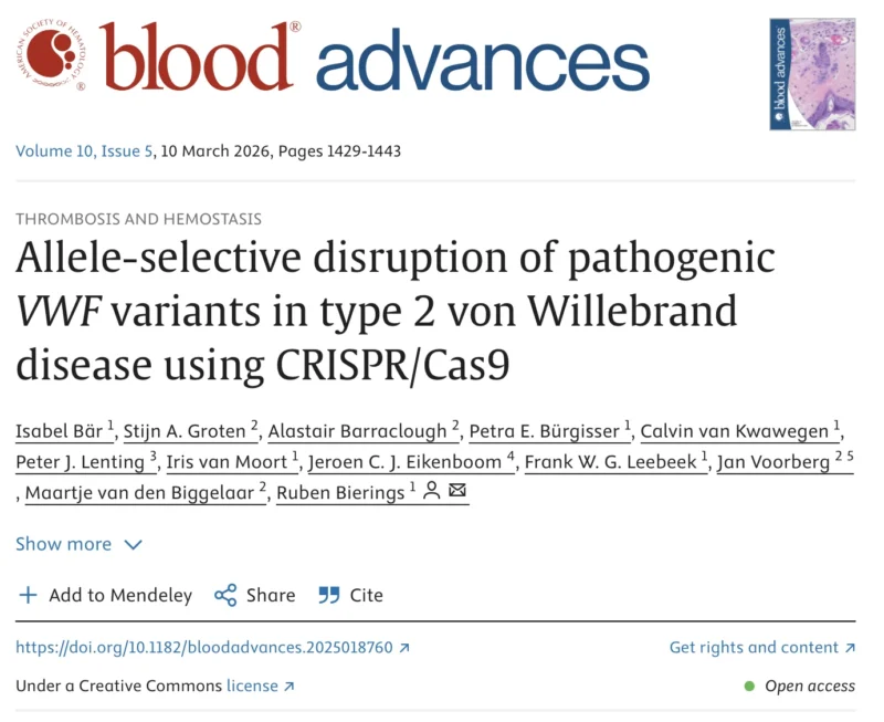 Isabel Bär: A Novel Gene Therapy Strategy for Heterozygous VWD