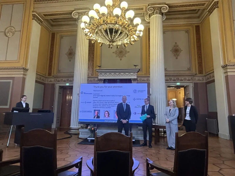 Anne Hege Aamodt Congratulates Gisle Berg Helland on PhD Defense About Stroke Outcome MRI and ML Prediction 1 Anne Hege Aamodt Congratulates Gisle Berg Helland on PhD Defense About Stroke Outcome MRI and ML Prediction