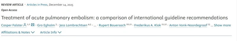 Casper Falster: Big News for Anyone Managing Pulmonary Embolism
