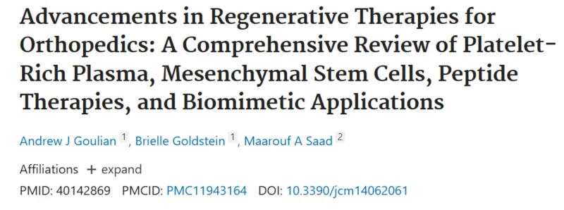 Rowan Paul: MSCs Show Strongest Pain Reduction in Regenerative Medicine Approaches