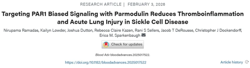 Erica Sparkenbaugh: PAR1 Modulation with Parmodulins Shows Promise in Sickle Cell Disease