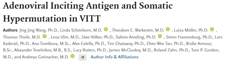 Dino Mehic: Completing the Missing Puzzle Pieces in VITT Pathogenesis 1 Dino Mehic: Completing the Missing Puzzle Pieces in VITT Pathogenesis