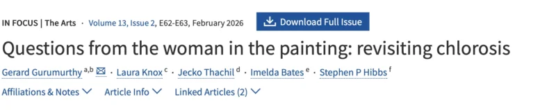 Jecko Thachil: A Historical Perspective on Iron Deficiency Anaemia in Women