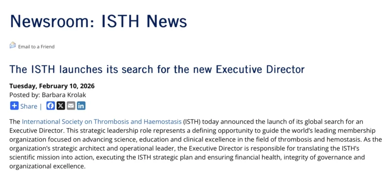 Thomas Reiser: A Great Opportunity to Advance the Field of Thrombosis and Hemostasis