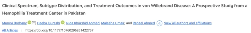 Munira Borhany: Moving Beyond Stereotypes in the Diagnosis of Bleeding Disorders