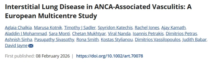 Benjamin Thoreau։ Highlighting the Burden and Heterogeneity of ILD in ANCA-Associated Vasculitis