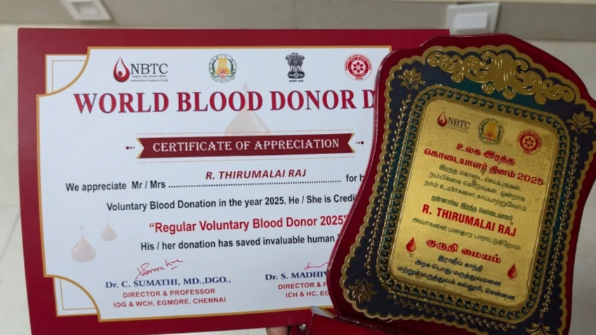 Thirumalai Raj R: 35 Donations, 13 Years of Service, Turned Away for Riding a Bike