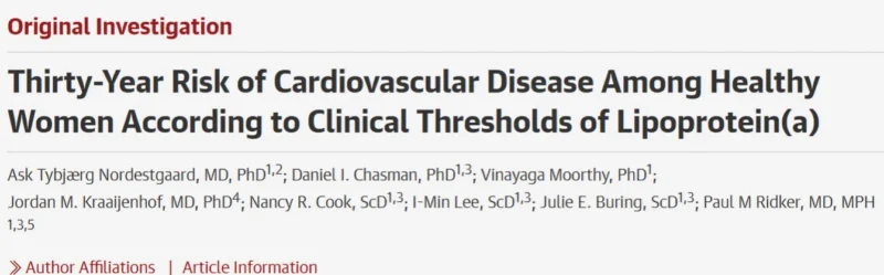 Daniel Victor Ortigoza։ Lipoprotein(a) Levels Predict Long-Term Cardiovascular Risk in Women