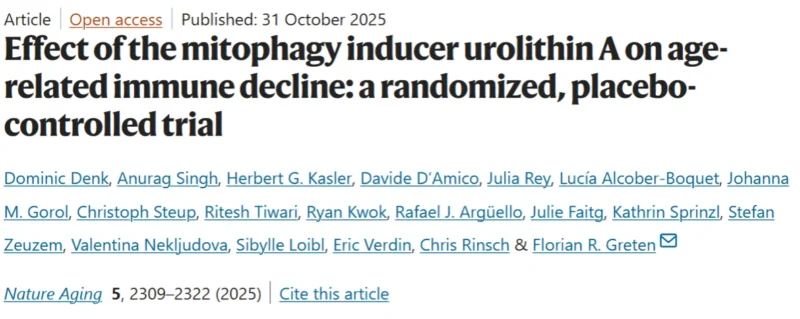 Joseph Raffaele: Can Improving Mitochondrial Quality in Immune Cells Alter Immune Aging Markers? 1 Joseph Raffaele: Can Improving Mitochondrial Quality in Immune Cells Alter Immune Aging Markers?