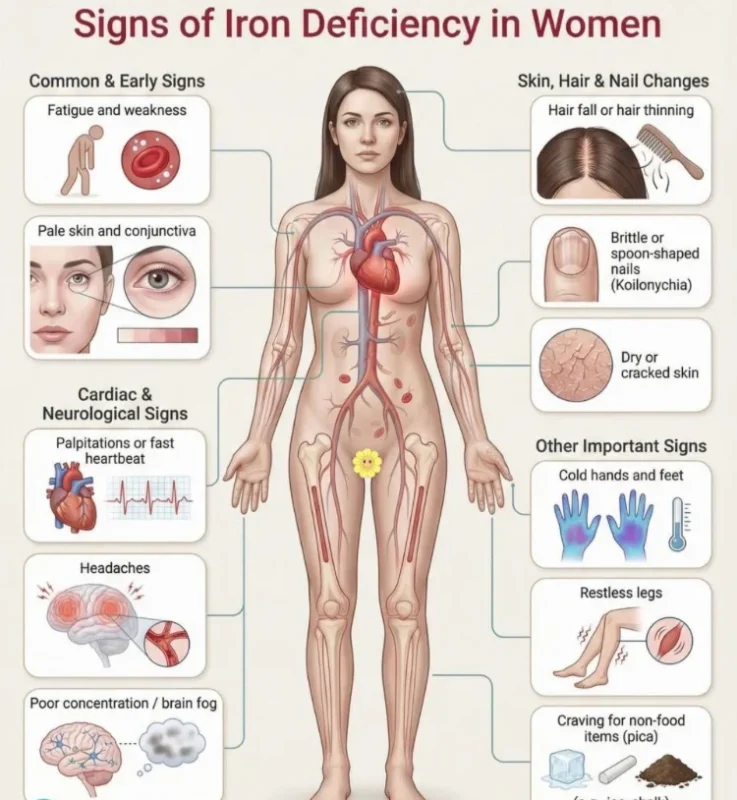 Samwel Mikaye: Signs of Iron Deficiency in Women