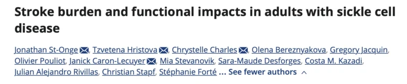 Stéphanie Forté: New Insights on Stroke in Adults with Sickle Cell Disease