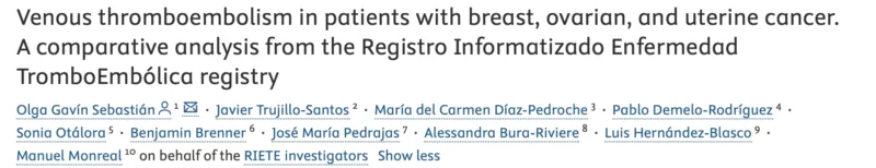 Tumor Type Determines Thrombotic and Bleeding Risk in Cancer-Associated VTE - RPTH Journal