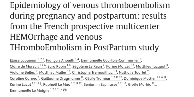 Eloïse Laouenan: Rising Risk of Pregnancy Related Venous Thromboembolism 1 Eloïse Laouenan